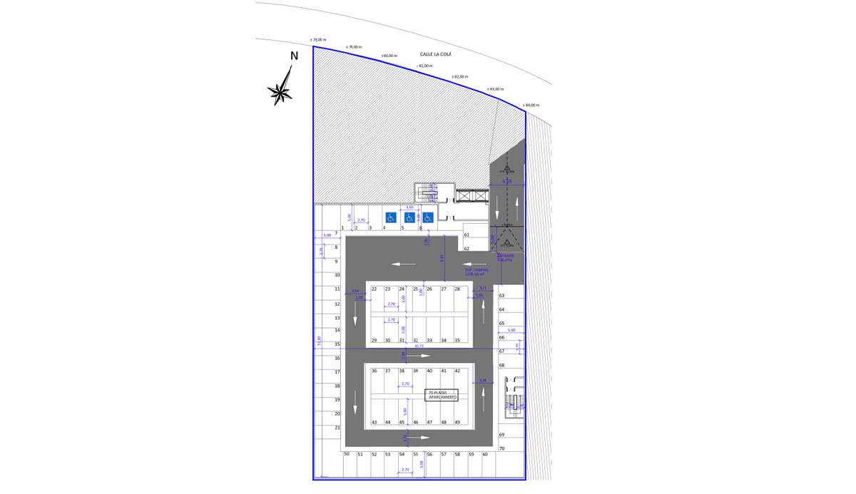Plano del Centro Comercial Castillo Alto en Nerja